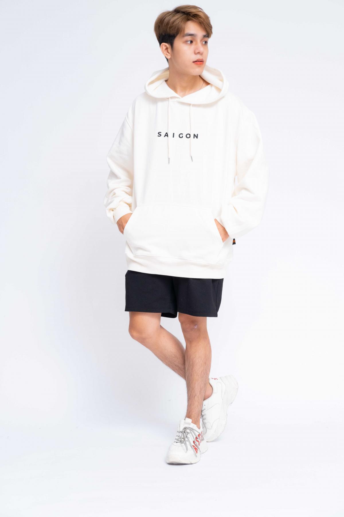 Hoodie Oversized Saigon Letter Of Vietnam #0